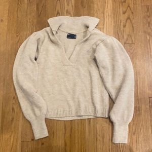 ASOS design camel collared sweater